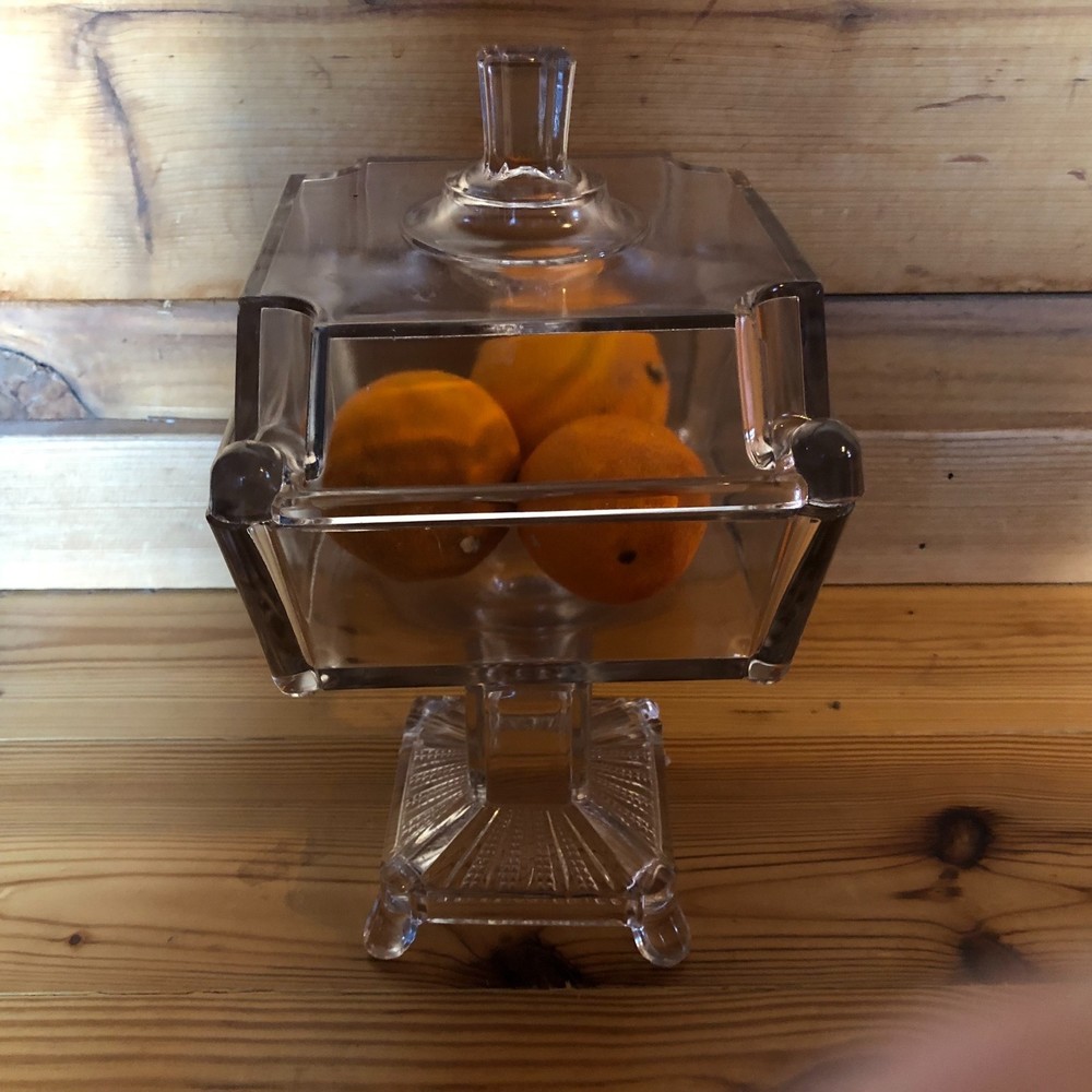 Early American Pressed Glass Fruit ripening bowl